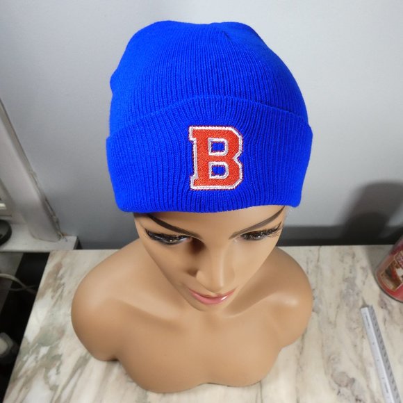 REDUCED!! Blue B Boston logo Knit Cap Beanie Blue - Picture 3 of 8
